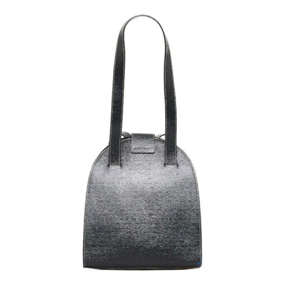 Celine tote bag shoulder black leather ladies