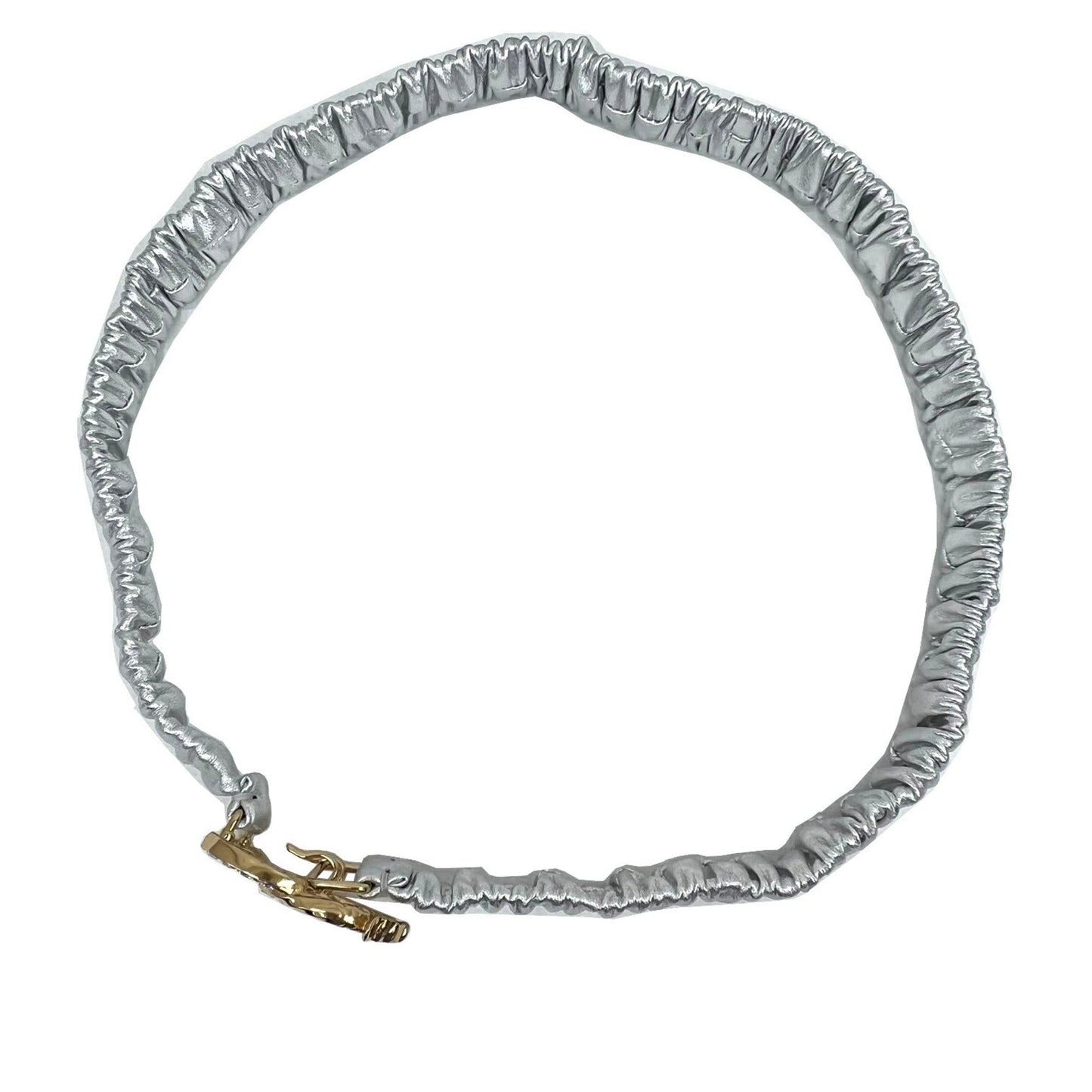 Chanel Coco Mark Belt Rhinestone Leather A23C AA8829 Size 75 Silver New Ladies