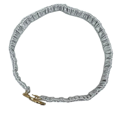 Chanel Coco Mark Belt Rhinestone Leather A23C AA8829 Size 75 Silver New Ladies