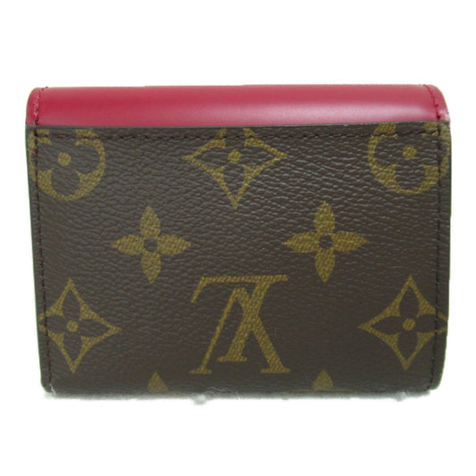 LOUIS VUITTON Portefeiulle Zoe tri-fold wallet Brown Bordeaux system Fuschia Monogram PVC coated canvas M62932