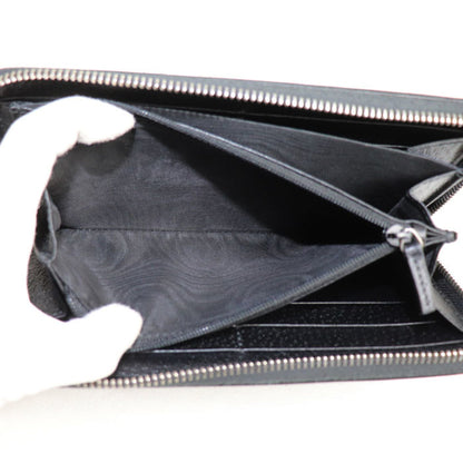 Gucci Black Leather Long Wallet (Bi-Fold)