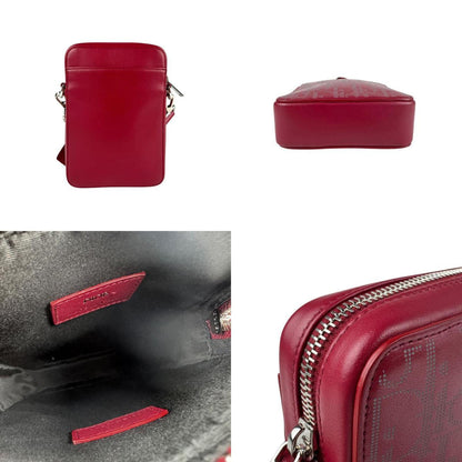 Christian Dior Red Color Leather Shoulder Bag ()