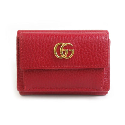 Gucci Red Color Leather Wallet (Tri-Fold) ()