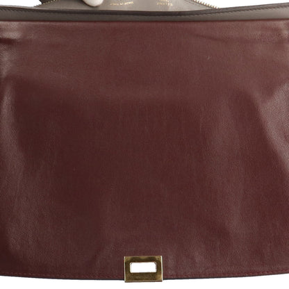 Celine trapeze shoulder bag leather gray ladies