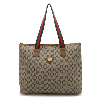 Gucci Beige Brown Green Red Color Pvc Leather Shoulder Bag Tote Bag ()