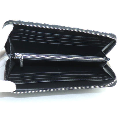 Christian Dior Navy Canvas Leather Long Wallet (Bi-Fold) ()