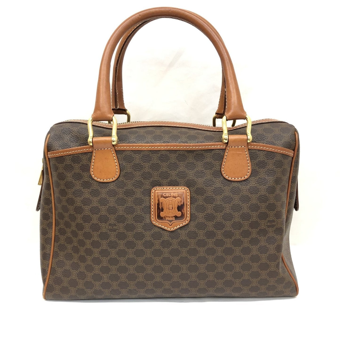 Celine Handbag Mini Boston Bag Macadam Brown Made in Italy Women's Men's IT05WU7V6IUS RLV2483M