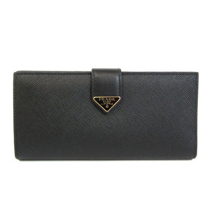 Prada Saffiano SAFFIANO TAB 1MV025 Women's Leather Long Wallet [bi-fold] Black