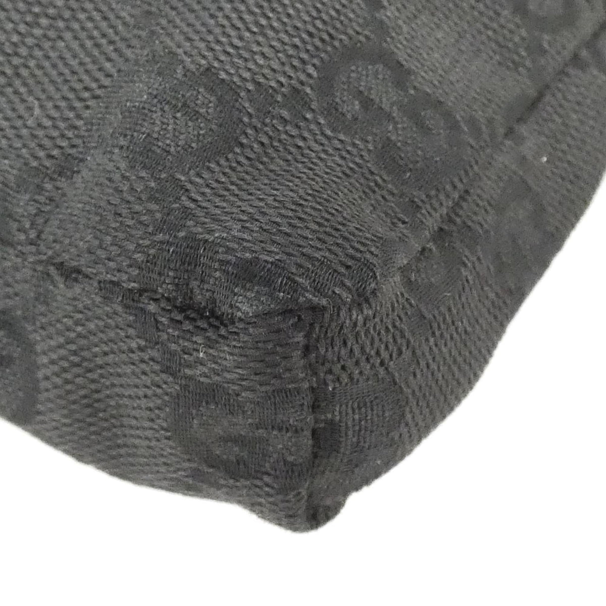Gucci Black Gg Canvas Fanny Pack