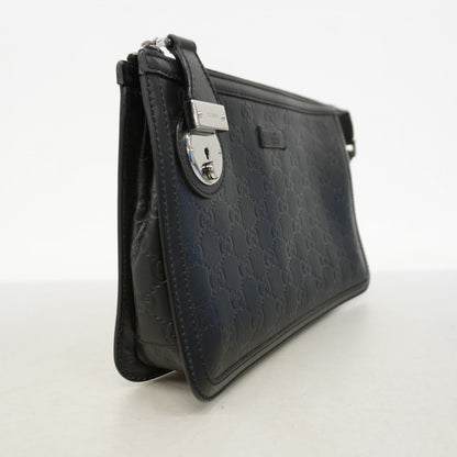 Gucci Black Leather Clutch Bag