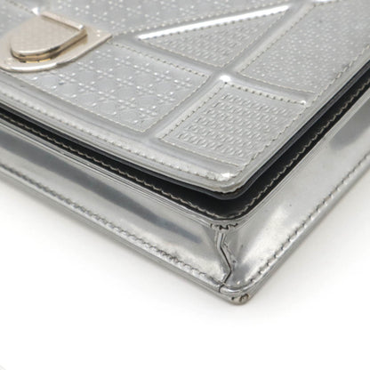 Christian Dior Silver Patent Leather Clutch Bag Pochette ()