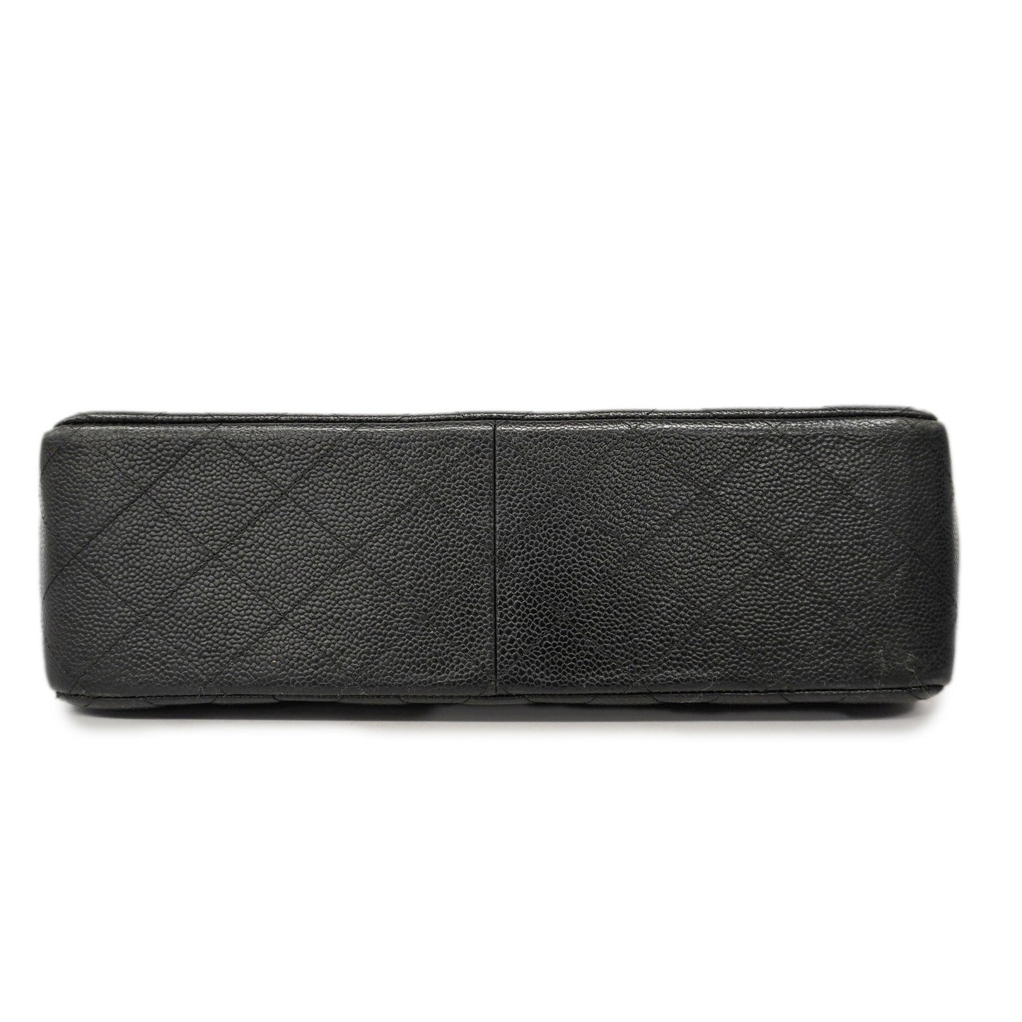 ChanelAuth  Matelasse W Flap W Chain Women's Caviar Leather Shoulder Bag Black