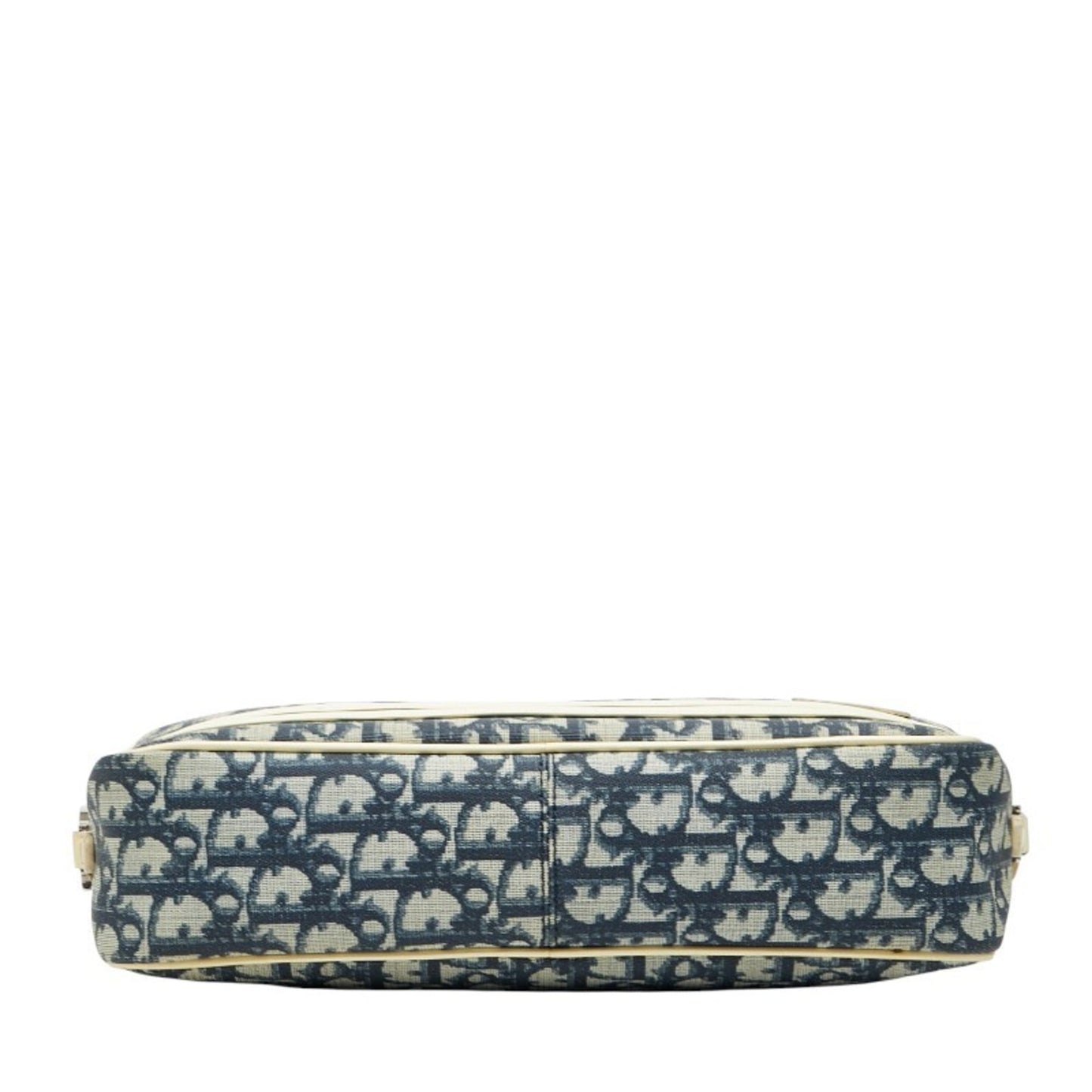 Christian Dior Navy White Pvc Leather Shoulder Bag ()