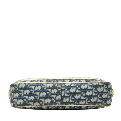 Christian Dior Navy White Pvc Leather Shoulder Bag ()