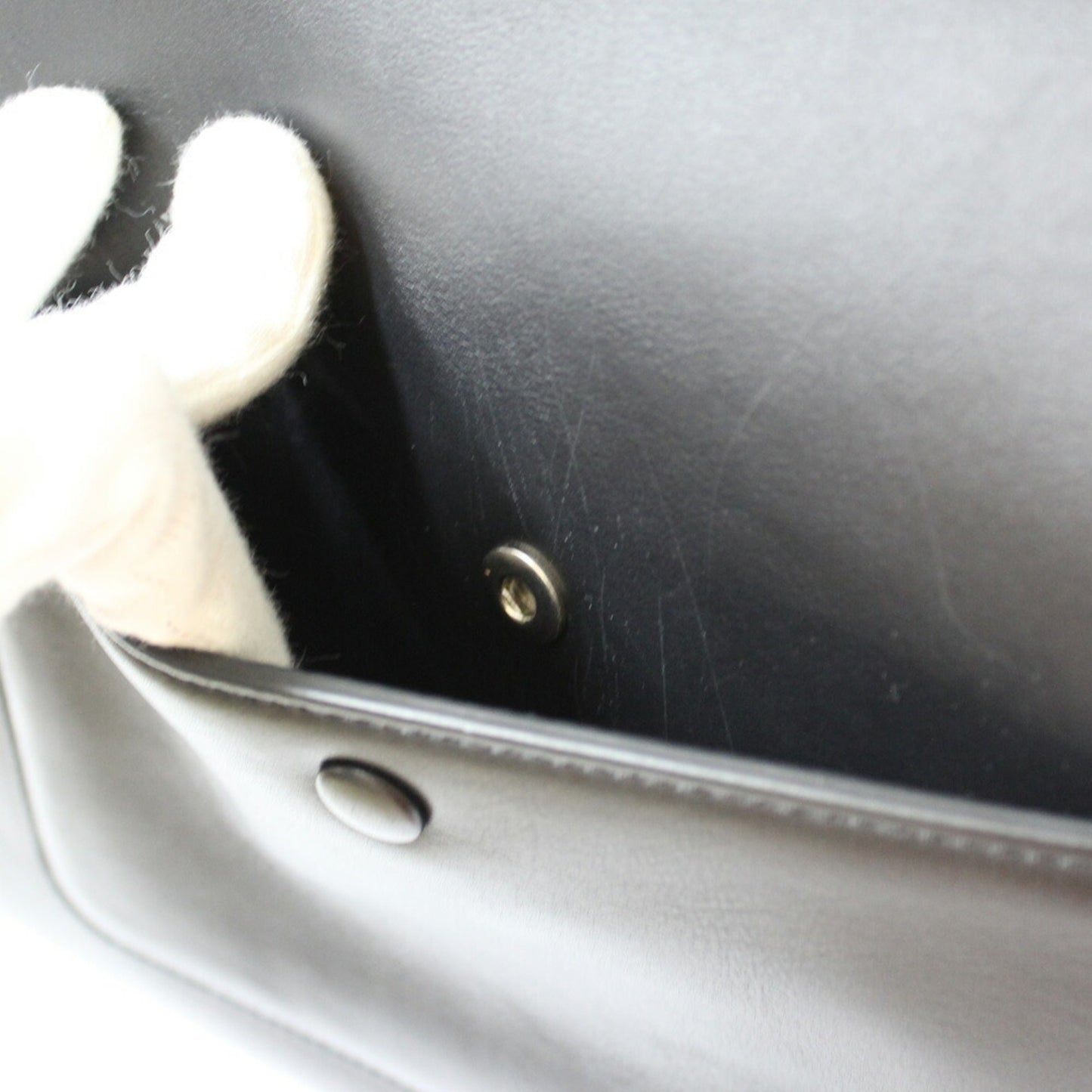 Celine Handbag Edge Overseas Large Black Yellow Women's Leather