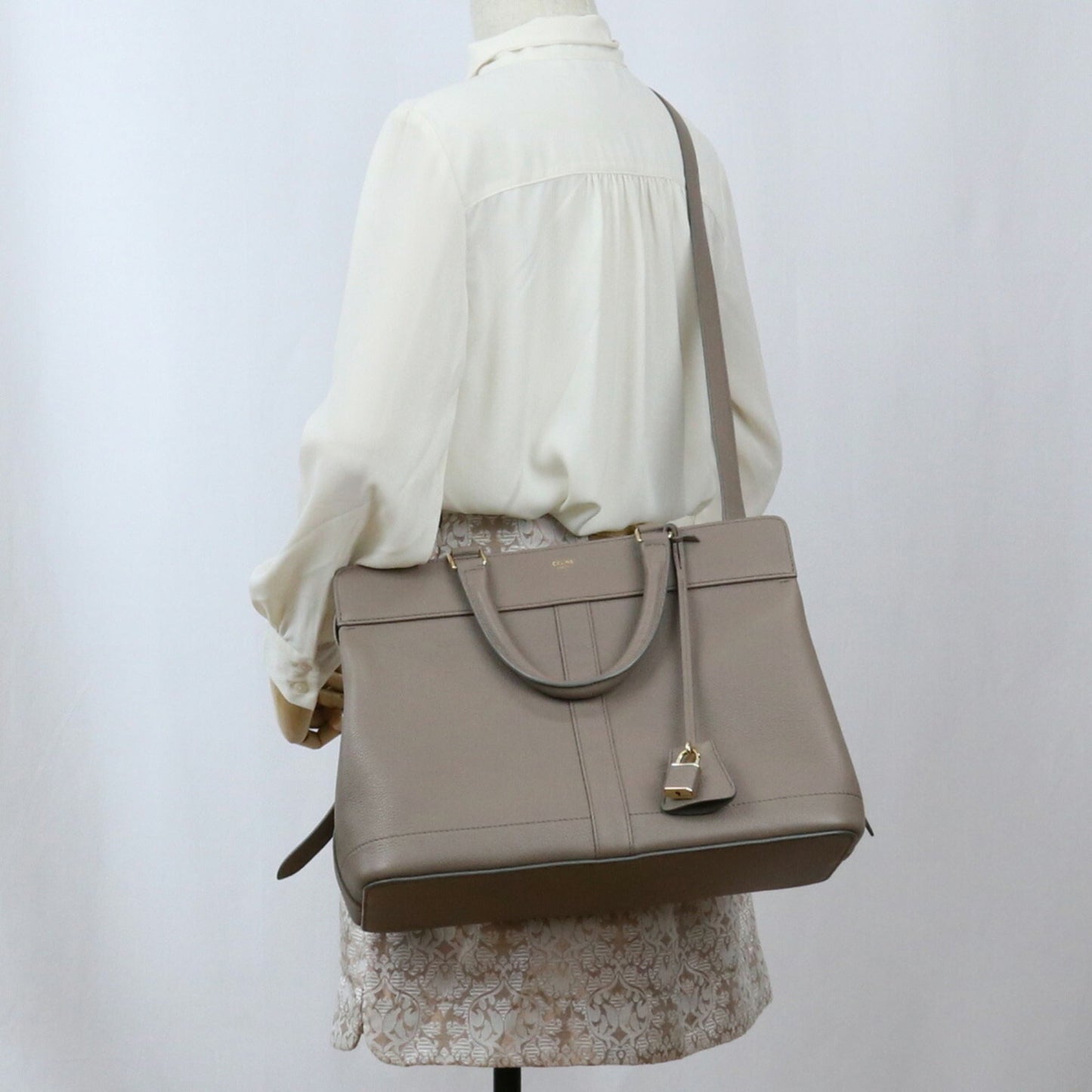 Celine Medium Kaba de France 192663 Handbag Leather Ladies