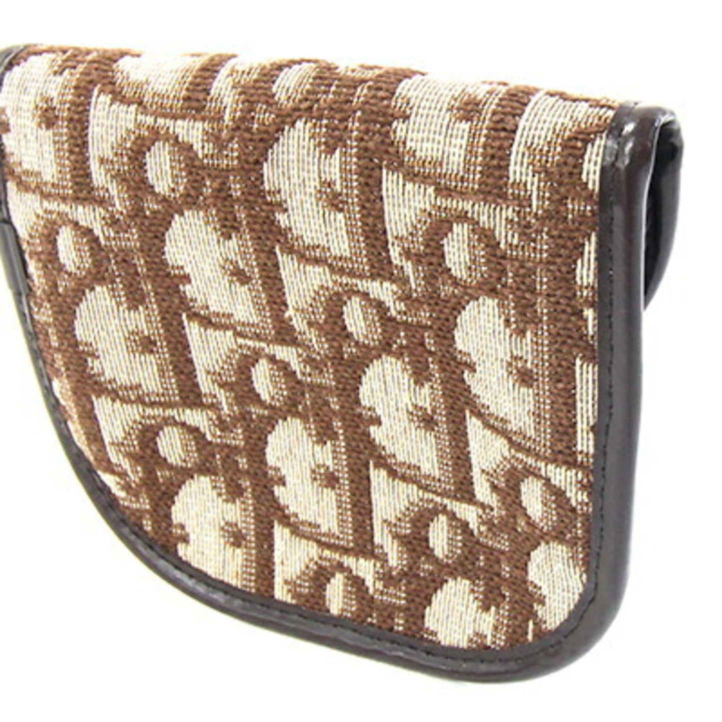 Christian Dior Trotter Brown Canvas Leather Coin Purse/Coin Case ()