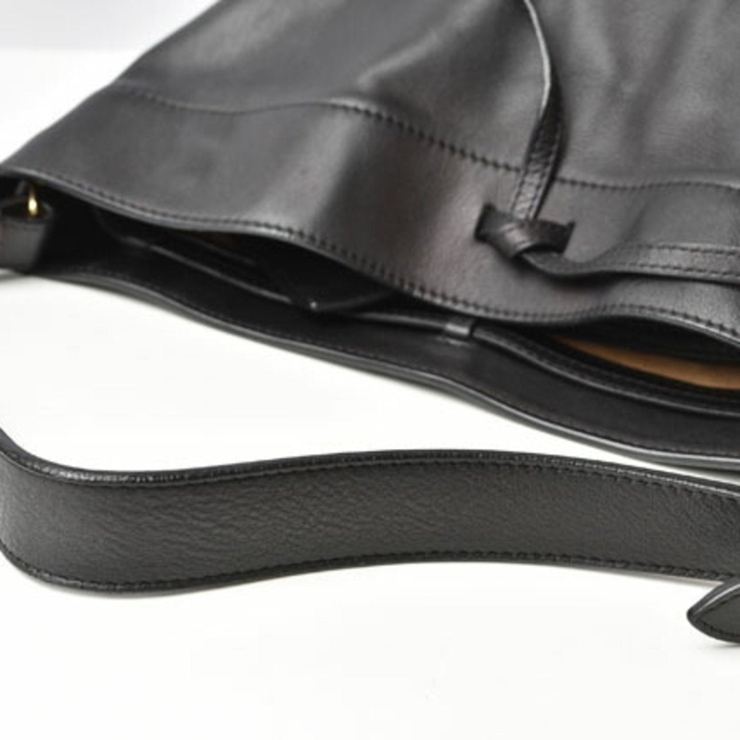Celine bag drawstring  Seau leather black