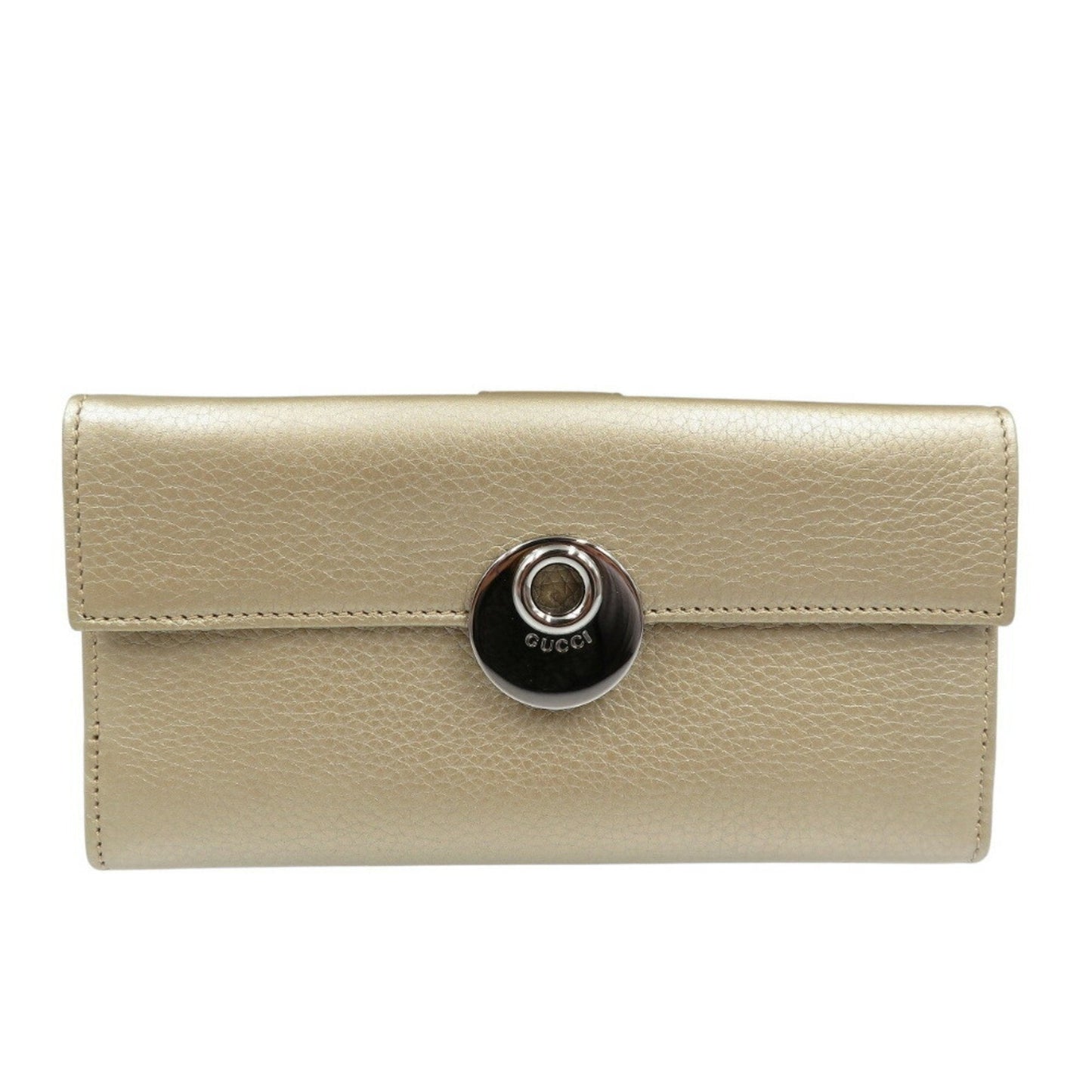 Gucci Champagne Leather Long Wallet (Bi-Fold)