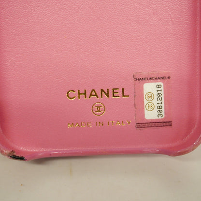ChanelAuth  Matelasse Women's Bag Accessory Pink Smartphone case chain shoulder