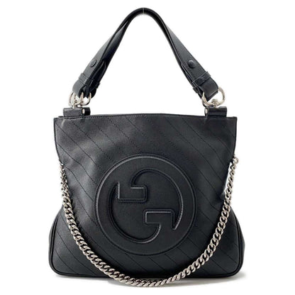 Gucci Black Leather Shoulder Bag Tote Bag