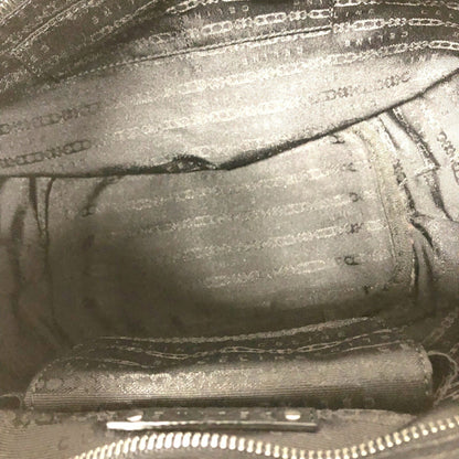 Celine Shoulder Bag Bitter Sweet Leather Black Silver Metal Fittings Women's