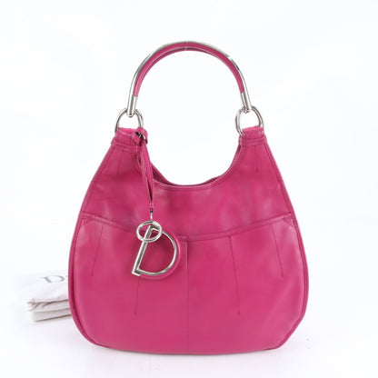 Christian Dior Pink Leather Handbag Shoulder Bag Tote Bag ()