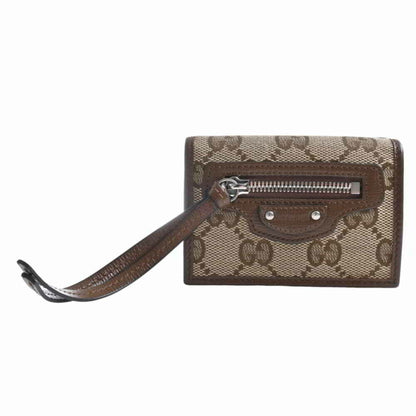 Gucci Balenciaga Collaboration GG Canvas The Hacker Project Trifold Compact Wallet Brown/Beige