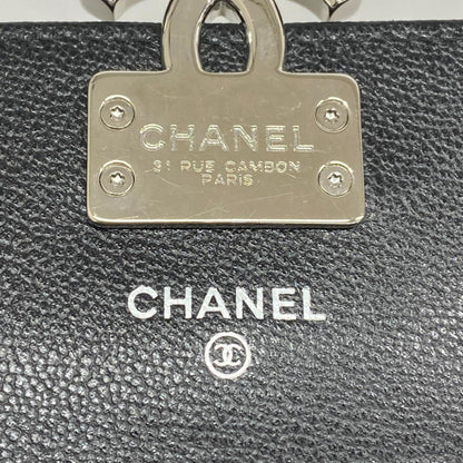 Chanel Long Wallet Matelasse Leather Black Women's