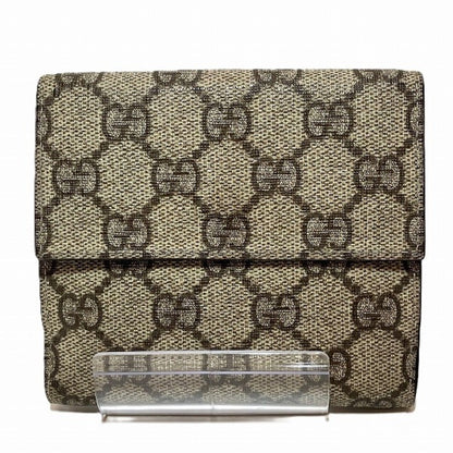Gucci Brown Gg Supreme Leather Wallet (Bi-Fold)