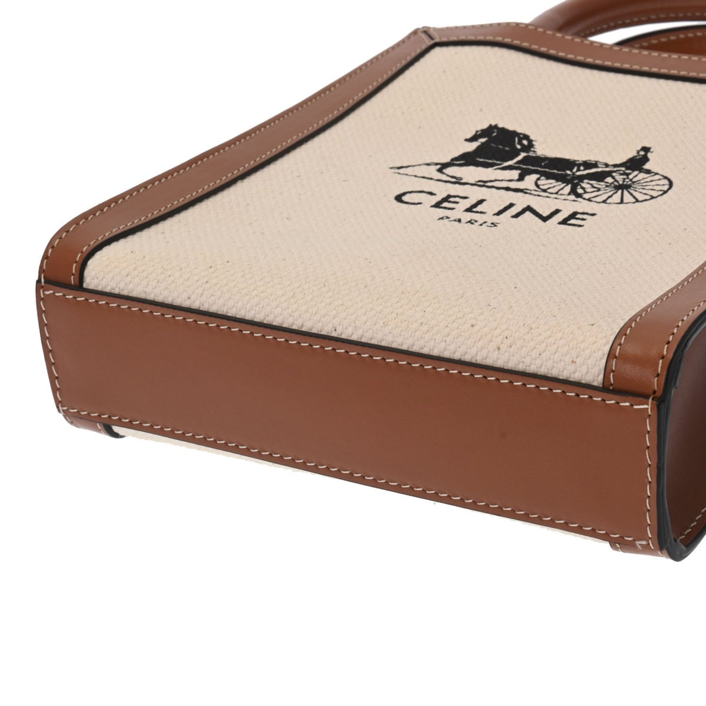 Celine Small Vertical Cover Brown 192082 Women's Canvas Leather Bag