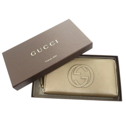 Gucci Gold Leather Wallet (Bi-Fold)