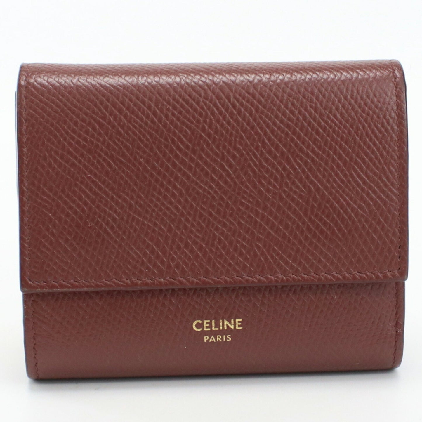 Celine Small Trifold Wallet Leather Ladies