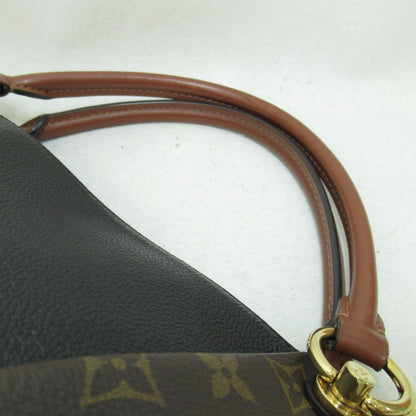 Louis Vuitton V Tote MM Shoulder Bag Brown Black Monogram PVC coated canvas M43948