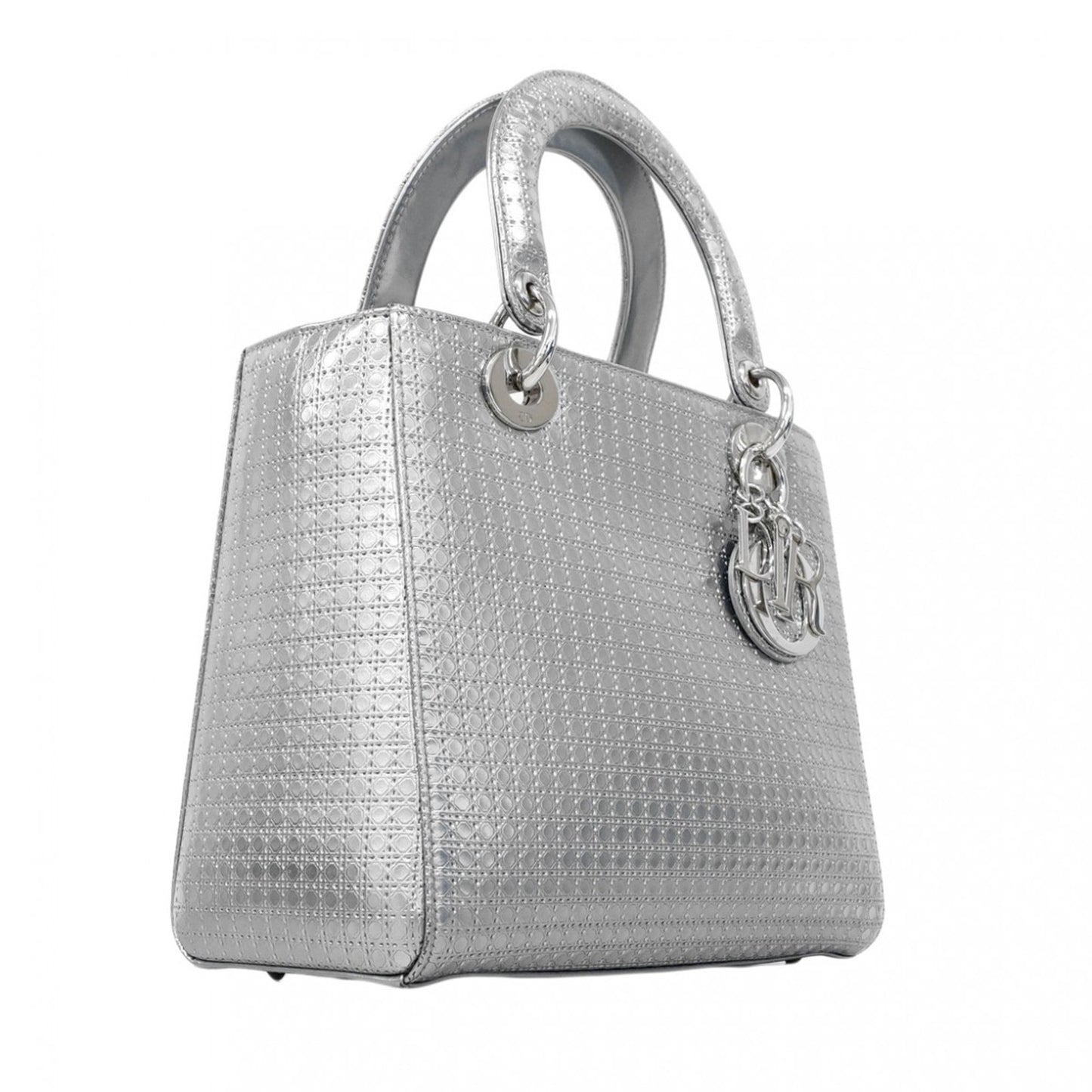 Christian Dior Silver Leather Handbag ()