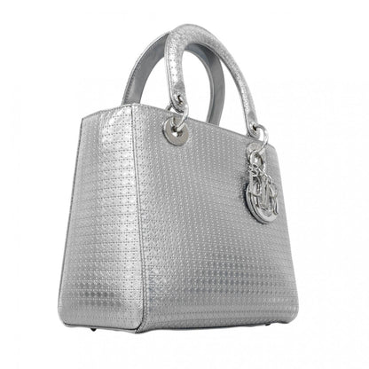 Christian Dior Silver Leather Handbag ()