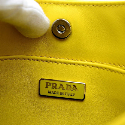 Prada Cleo shoulder bag leather bright yellow 1BC499