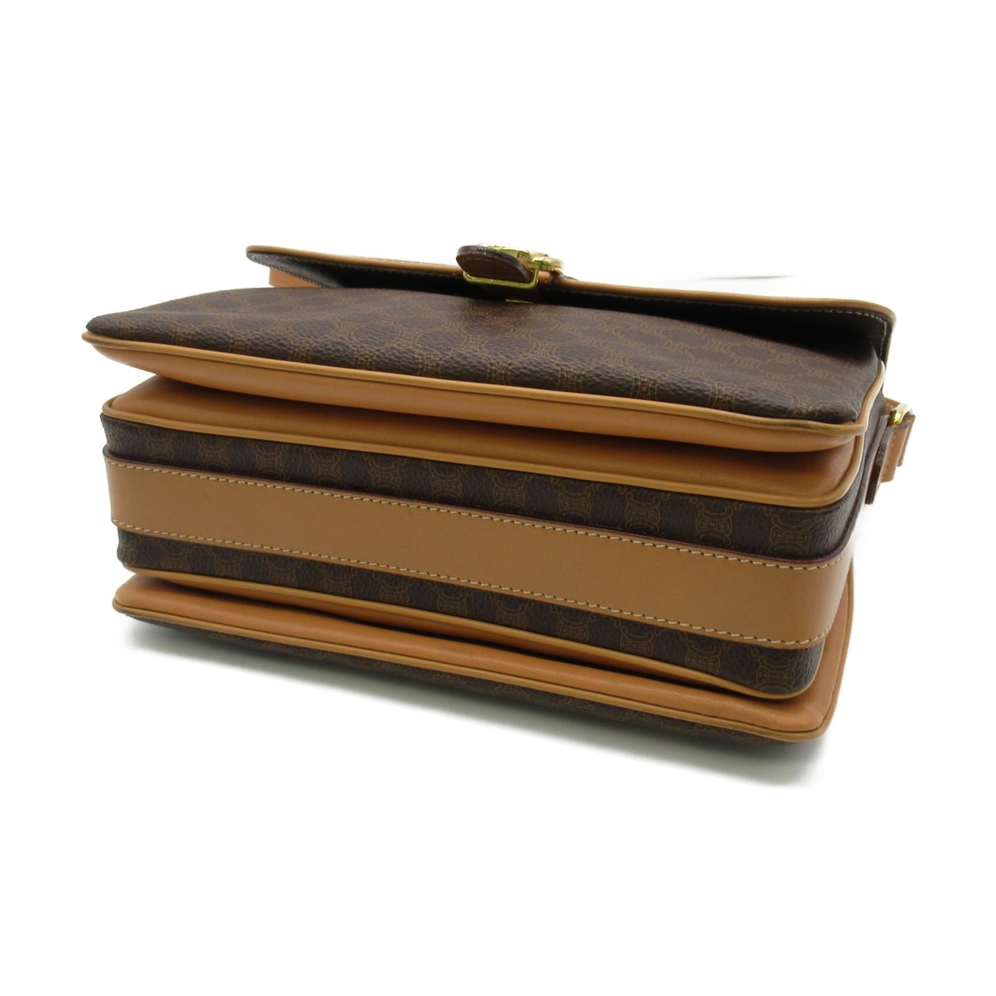 Celine Shoulder Bag Brown PVC coated canvas