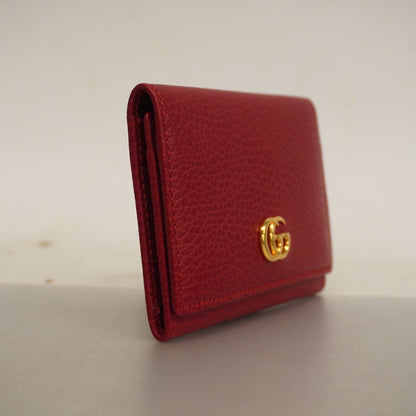 Gucci GG Marmont 474748 Leather Business Card Case Red Color