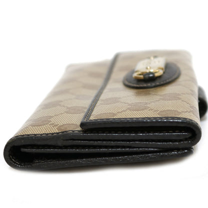 Gucci wallet GG crystal brown ladies