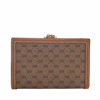 GUCCI Micro GG Old Bifold Wallet 035 904 0268 Beige Ladies