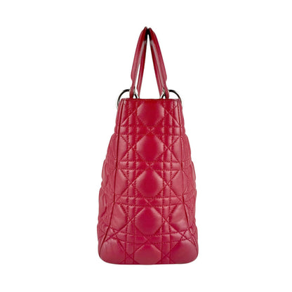 Christian Dior Red Color Leather Handbag Shoulder Bag ()