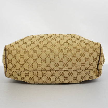 GUCCI  Sukey 211944 Women's GG Canvas,Leather Handbag Beige,Brown