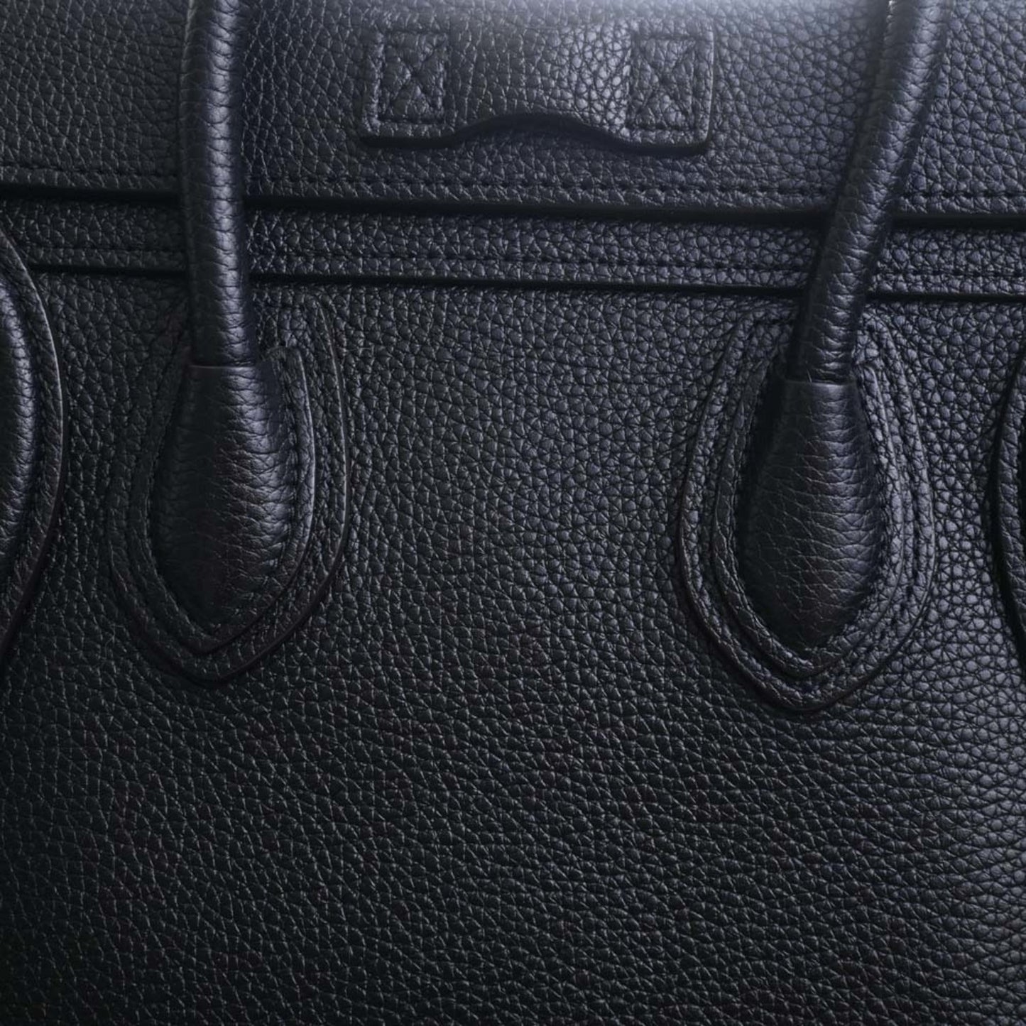 Celine Leather Luggage Nano Shopper Handbag Black Ladies
