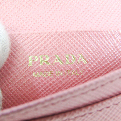 Prada SAFFIANO FIOCCO 1MC122 Leather Business Card Case Pink