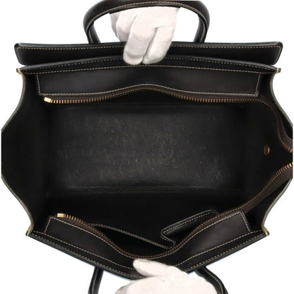 Celine Micro Shopper Luggage Handbag Calf Ladies