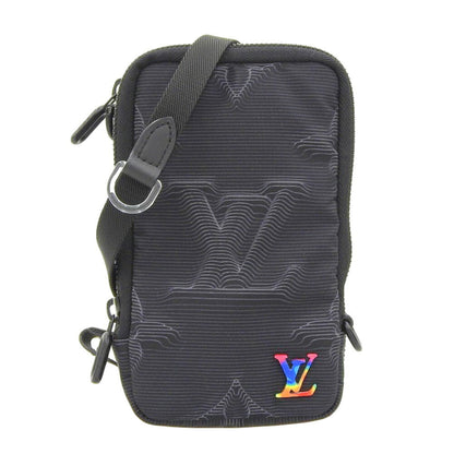 Louis Vuitton 3D Monogram Double Phone Pouch Rainbow Shoulder Black M80141