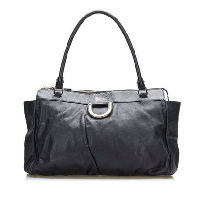 Gucci Abbey Handbag Tote Bag 189831 Black Leather Ladies Gucci