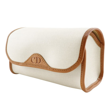 Christian Dior Off-White Pvc Pouch ()