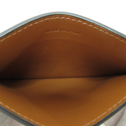 Celine Card Case Brown dark brown /Camel leather PVC coated canvas
